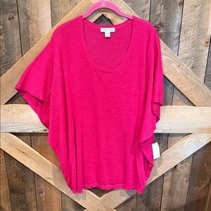 Coldwater Creek Fuchsia Short Sleeve Top